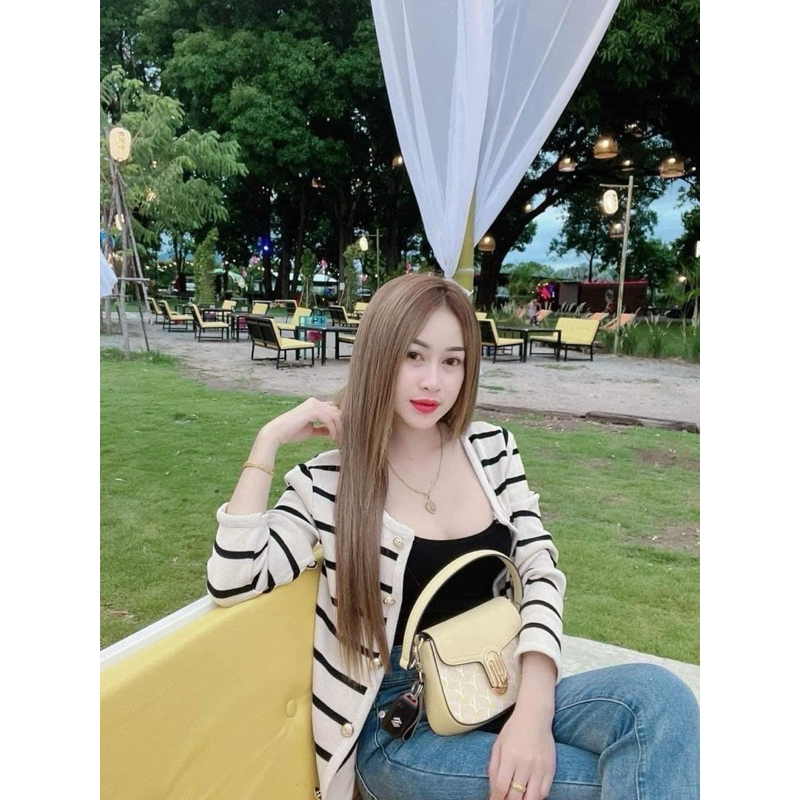 🌸cha-nee shop🌸เสื้อคลุมแขนยาวลายขายงแต่งกระดุมหรูหรา ใส่คลุมหรือใส่เดียวได้หมด🌸