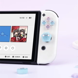 ครอบปุุ่ม ใช้งานร่วมกับ Nintendo Switch/OLED ปุ่มยาง NS-JOY-CON ซิลิโคนนิ่ม ฝาครอบปุ่มจอยสติ๊กสําหรับ