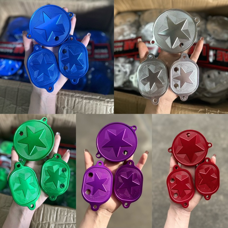 4 วาว งานกัดลายสวยๆ CNC ฝาวาวล์+ฝาแคม ครบชุด3ชิ้น 4วาวล์CNC ใส่เวฟ125R/w-125S/w-125บังลม/w-125เก่า มิเนียม ไดร์สี สีสด ราคา ถูกที่สุด ดีลบีเคเค แกลเลอรีภาพที่ 2