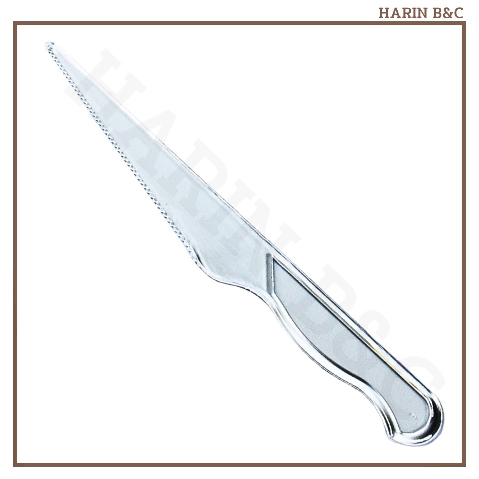 (50ชิ้น) มีดตัดเค้กสีใส มีดพลาสติก / Plastic Cake Knife 50pcs