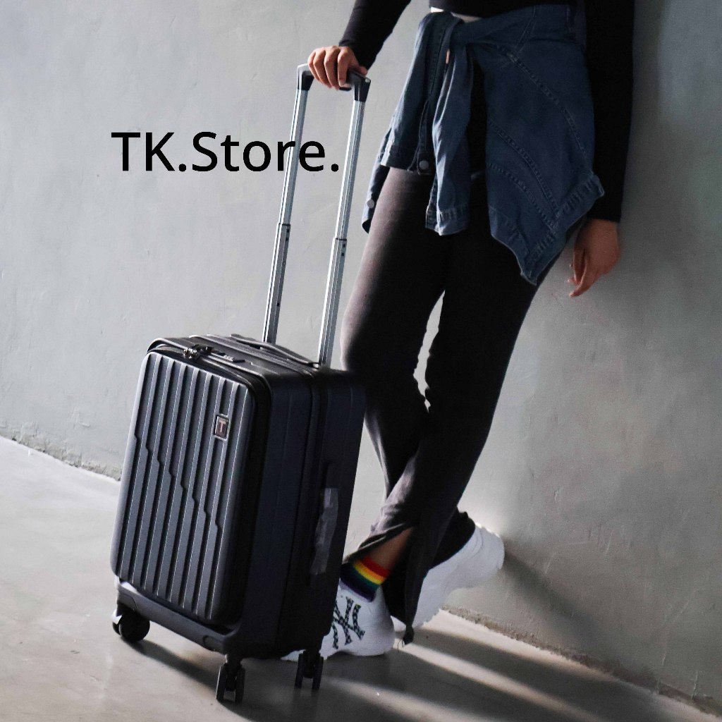 [รับประกัน 2 ปี] TK กระเป๋าเดินทางล้อลาก รุ่น T15 ขนาด 20 24 และ 28 นิ้ว  วัสดุ ABS+PC 100% ซิปขยายข้าง
