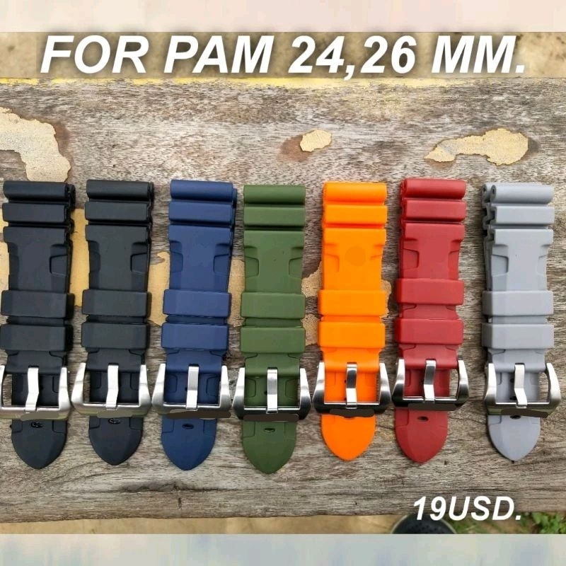 สายยาง PAM 24,26มิล (รุ่นใหม่มีLogo Swiss made)มาพร้อมหัวเข็มขัด คุณภาพสูงชำระเงินปลายทางได้ครับ