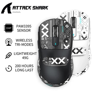 ของแท้ AttackShark X3/X3Pro PAW3395 เมาส์ไร้สาย เมาส์บลูทูธ 2.4G 3 โหมด wireless mouse