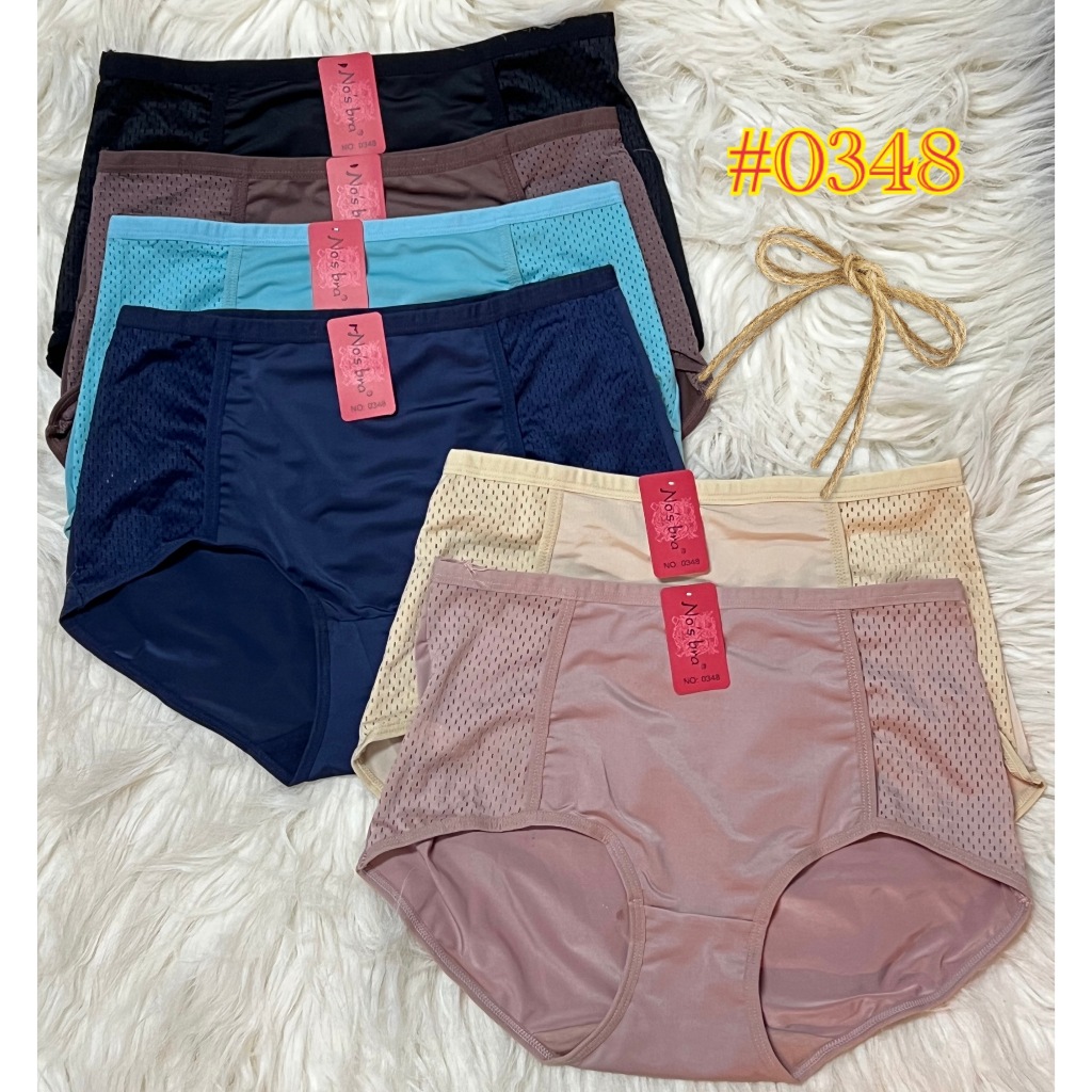 No.0348 ยี่ห้อ No's bra ไซส์ XL. กางเกงในเต็มตัวเนื้อแอร์คูลกระชับระบายดีใส่สบาย