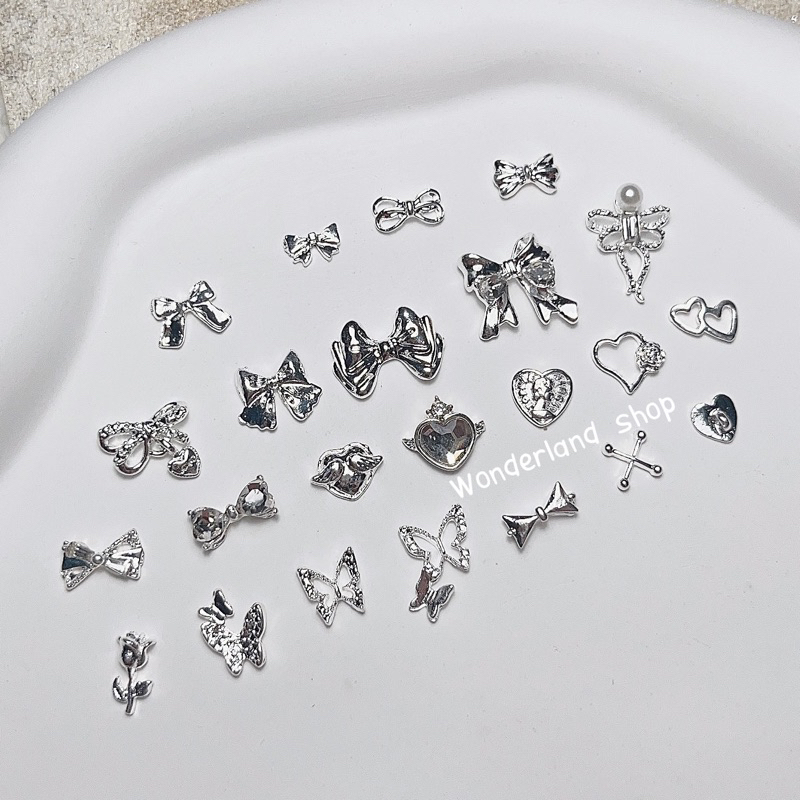 ((ห่อละ5-10ชิ้น))ถาดที่2 อะไหล่จิวเล็บ เกาหลี พร้อมส่งในไทย