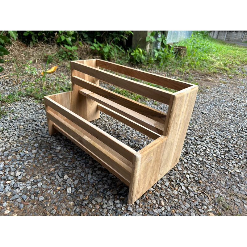 ชั้นวางของ 2 ชั้น  วางขวดน้ำหวาน น้ำดื่ม ขวดเครื่องปรุง