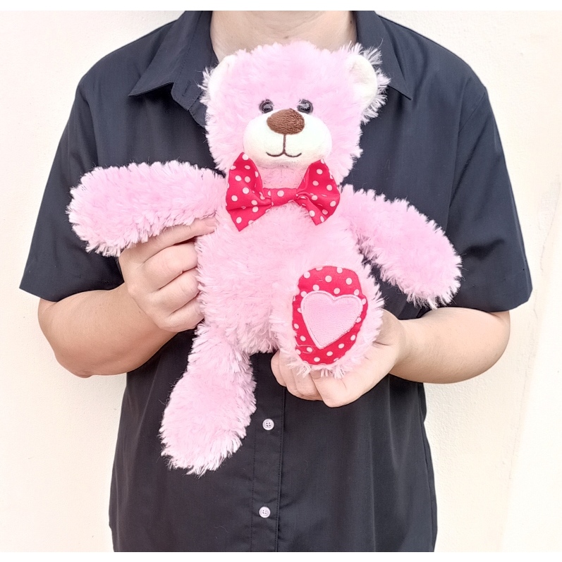 ตุ๊กตาหมี Teddy Bear ขนนุ่ม เท้ารูปหัวใจ รุ่นปี 2016 Animal Adventure Pink Red Teddy Valentine ขนาด 11 นิ้ว