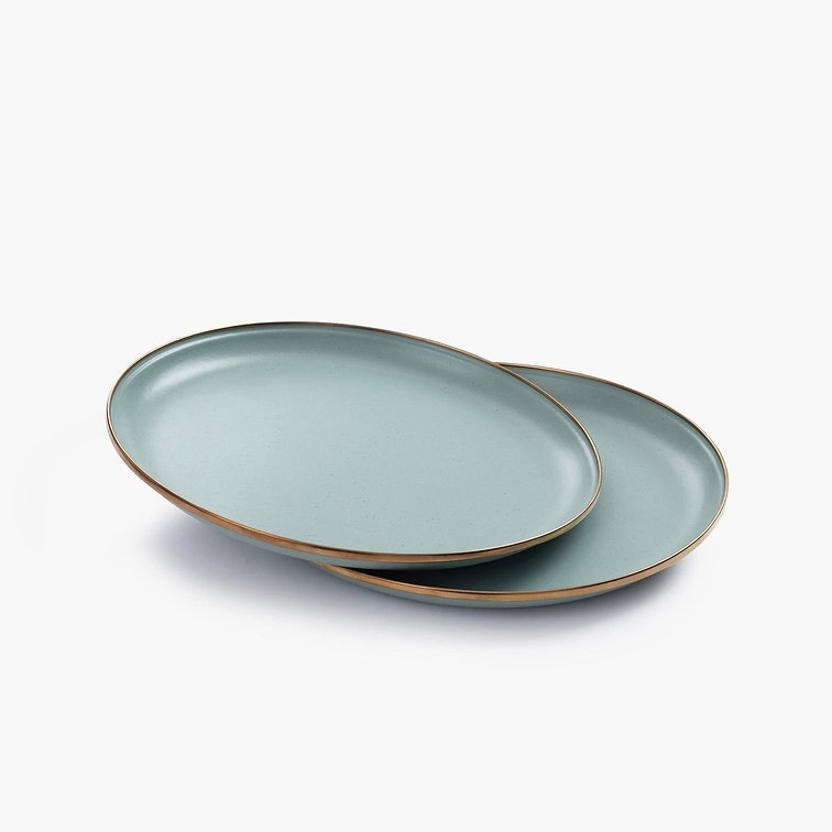 Barebones Enamel Plate Mint จานวินเทจ