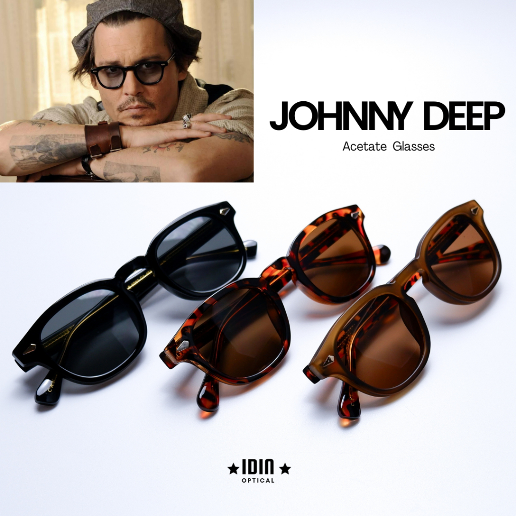 S5287 แว่นตากันแดด UV400 แว่นอะซิเตท แว่นวินเทจ สามารถนำกรอบเปลี่ยนเลนส์สายตาได้ มีบริการตัดเลนส์สาย