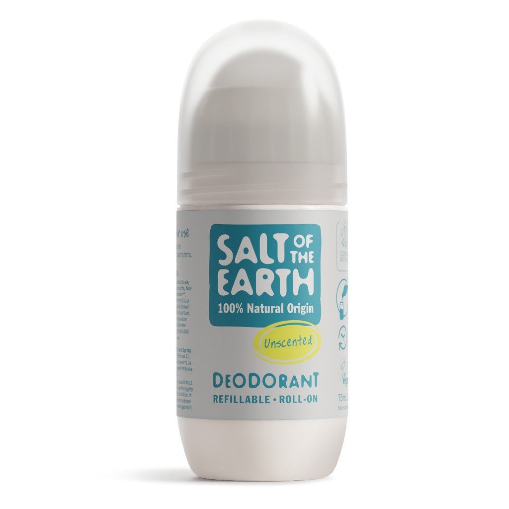 Salt of the Earth, Unscented Natural Refillable Roll-On Deodorant 75ml