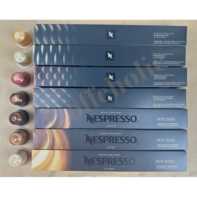 แคปซูลกาแฟ เนสเพรสโซ่ Nespresso Capsule รุ่น Original กลุ่ม Baristra Creation ของแท้จากช๊อป จำนวน 10แคปซูล/หลอด