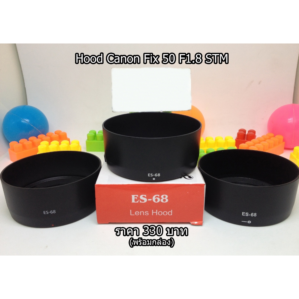 ฮูดเลนส์ Canon fix 50mm f/1.8 STM / EF 50mm f/1.8 STM ทรงกระบอก รุ่นใหม่ พร้อมกล่อง มือ 1