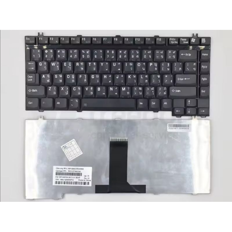 KEYBOARD คีย์บอร์ด Toshiba A100 A105 M100 M115 M40 M45 A4 A7 TH EN สีดำ