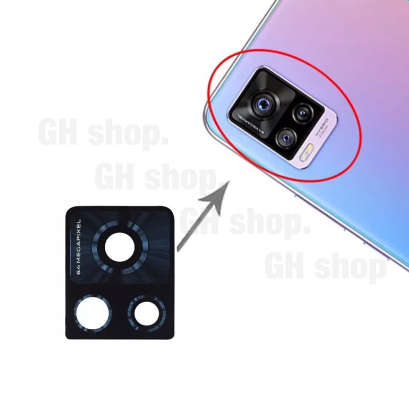 เลนกล้อง กระจกเลนกล้องงานแท้ ใช้สำหรับ vivo v20,v20pro,s7 เลนส์กล้อง