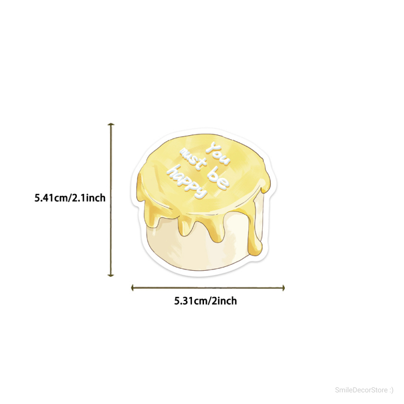 [พร้อมส่ง] สติ๊กเกอร์ Character น่ารัก ธีมสีเหลือง สดใส ชุด 50 ชิ้น กันน้ำ สําหรับติดตกแต่ง - รูปที่ 5