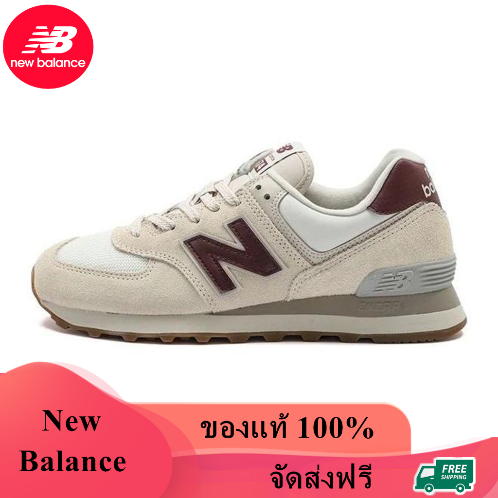 New Balance 574 ของแท้ 100% NB Cream Y Black WL574RCF Sneaker รองเท้าผ้าใบ