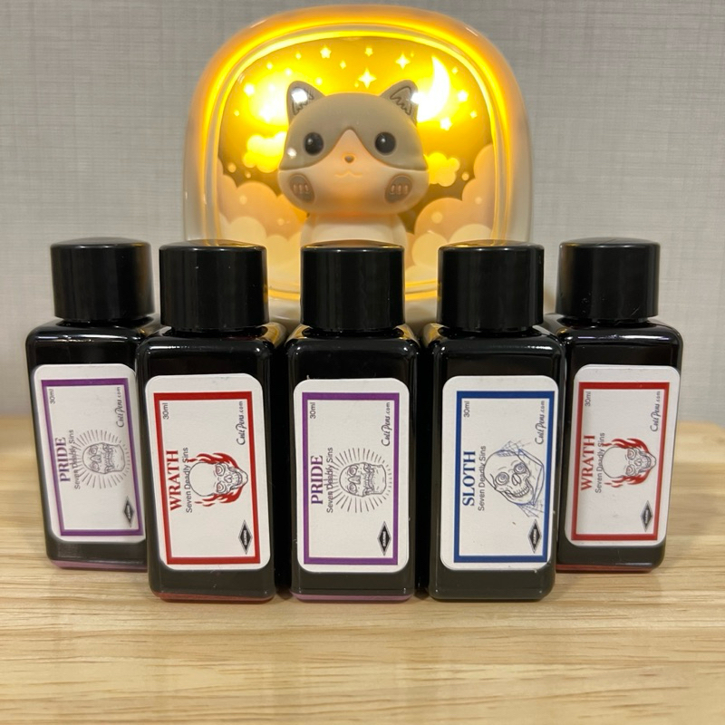 CULT PENS EXCLUSIVE 7 DEADLY SINS FOUNTAIN PEN INK BY DIAMINE 30ML