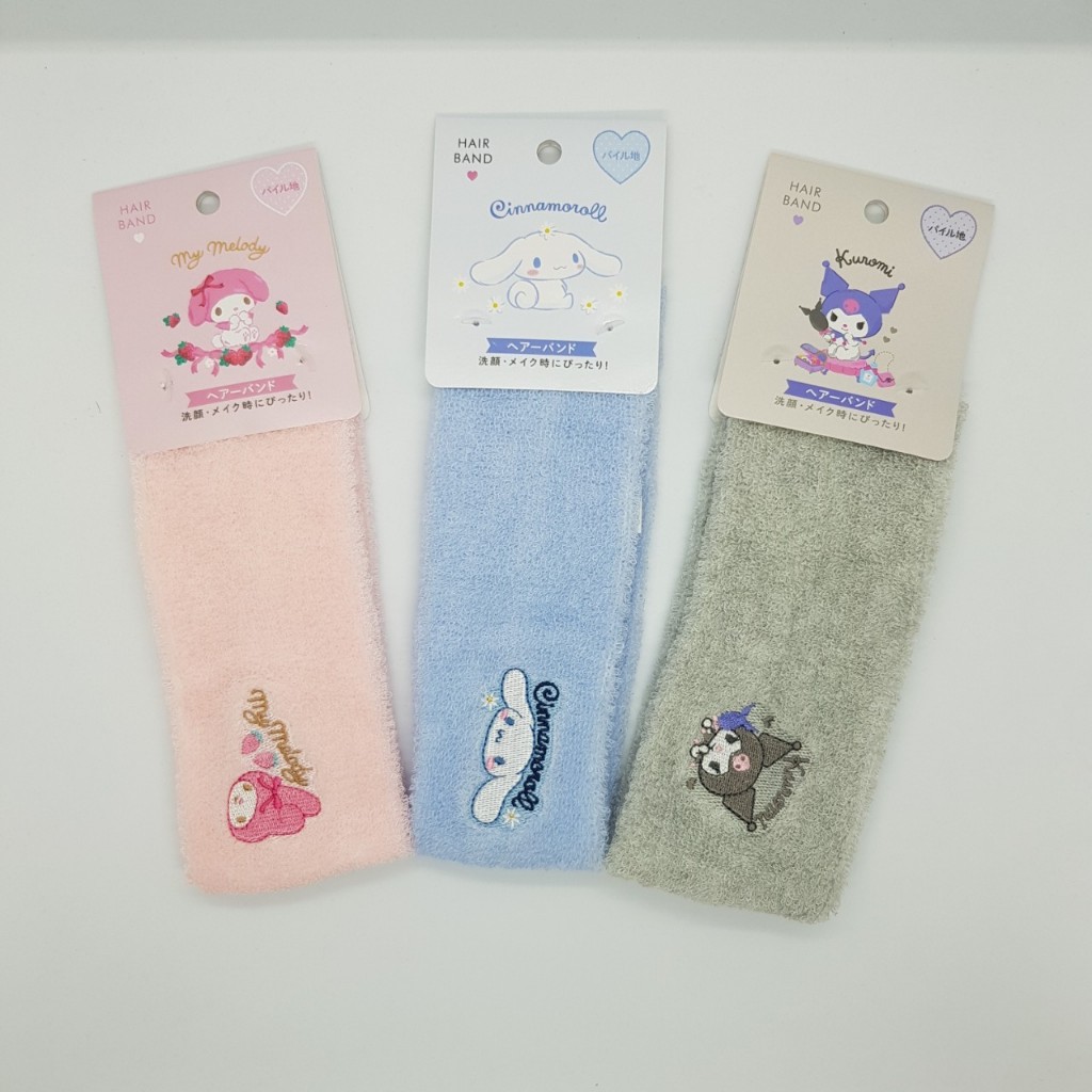 ผ้าคาดผม (HairBand) ลายซานริโอ้ ลิขสิทธิ์จากประเทศญี่ปุ่น ขนาดกว้าง 6.5ซม. ยาว18ซม.