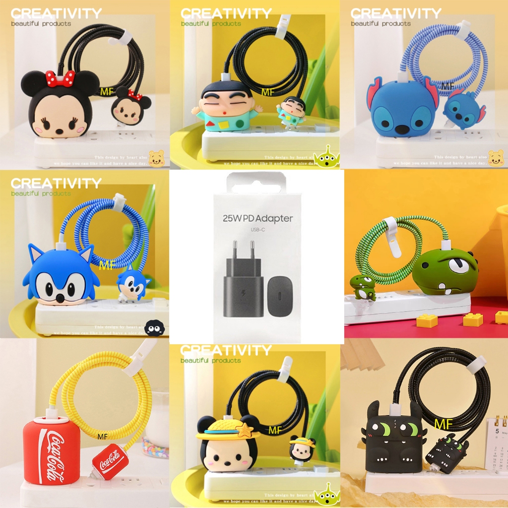 ส่งจากไทย🚚 เคสสายชาร์จ สำหรับ ซัมซุง Samsung Power Adapter 25W สายชาร์จ ลายการ์ตูนน่ารัก  Cable Bite ตัวถนอมสายชาร์จ