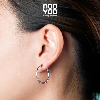 NooYoo ต่างหูสำหรับผิวแพ้ง่าย Hoop Earring 2.5cm Surgical Steel
