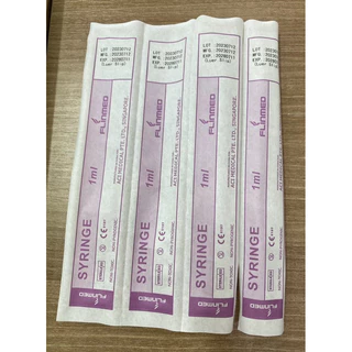 syringe 1 ml // ไซริ้งค์ 1 ซีซี ปลอดเชื้อ สำหรับยาฉีด ป้อนนม ป้อนอาหาร ยี่ห้อ flinmed