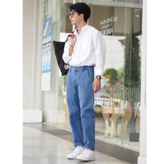 LOOSE JEANS กางเกงยีนส์ เอวสูง ทรงกระบอก NAMEW LR501/1