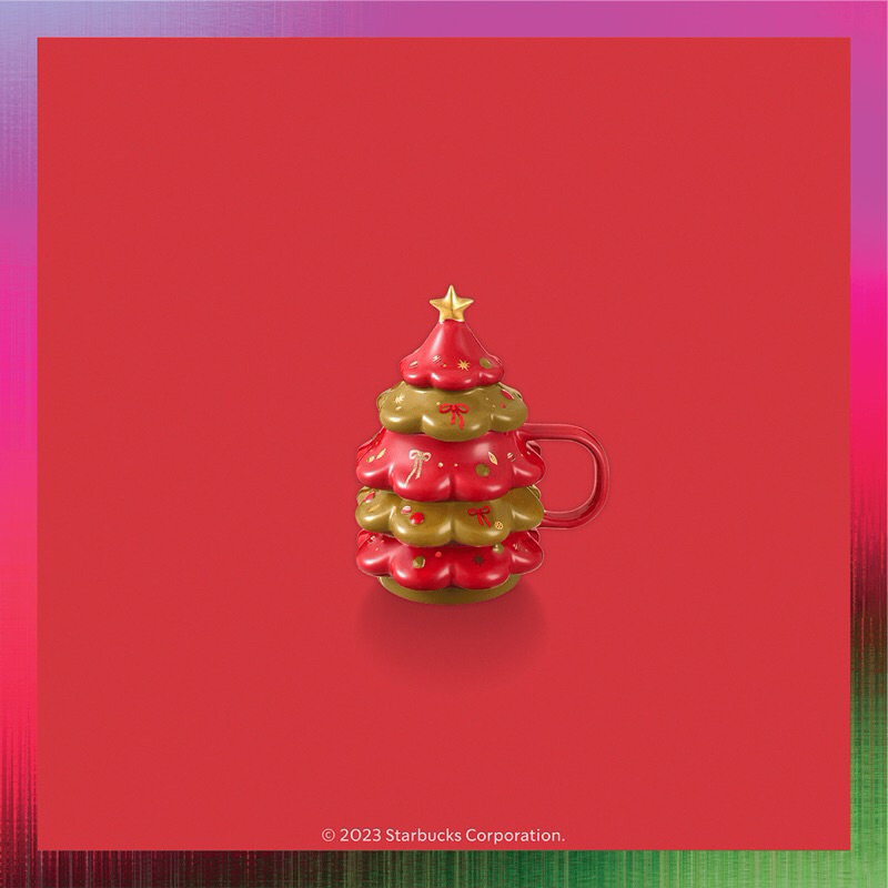 แก้วStarbucks Christmas tree mug (12oz.)