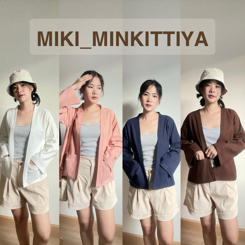 เสื้อคลุมผ้าฝ้าย แขนยาว เสื้อกันแดดกันหนาว กันแอร์ ยูกาตะ 👘🙇🏻‍♀️