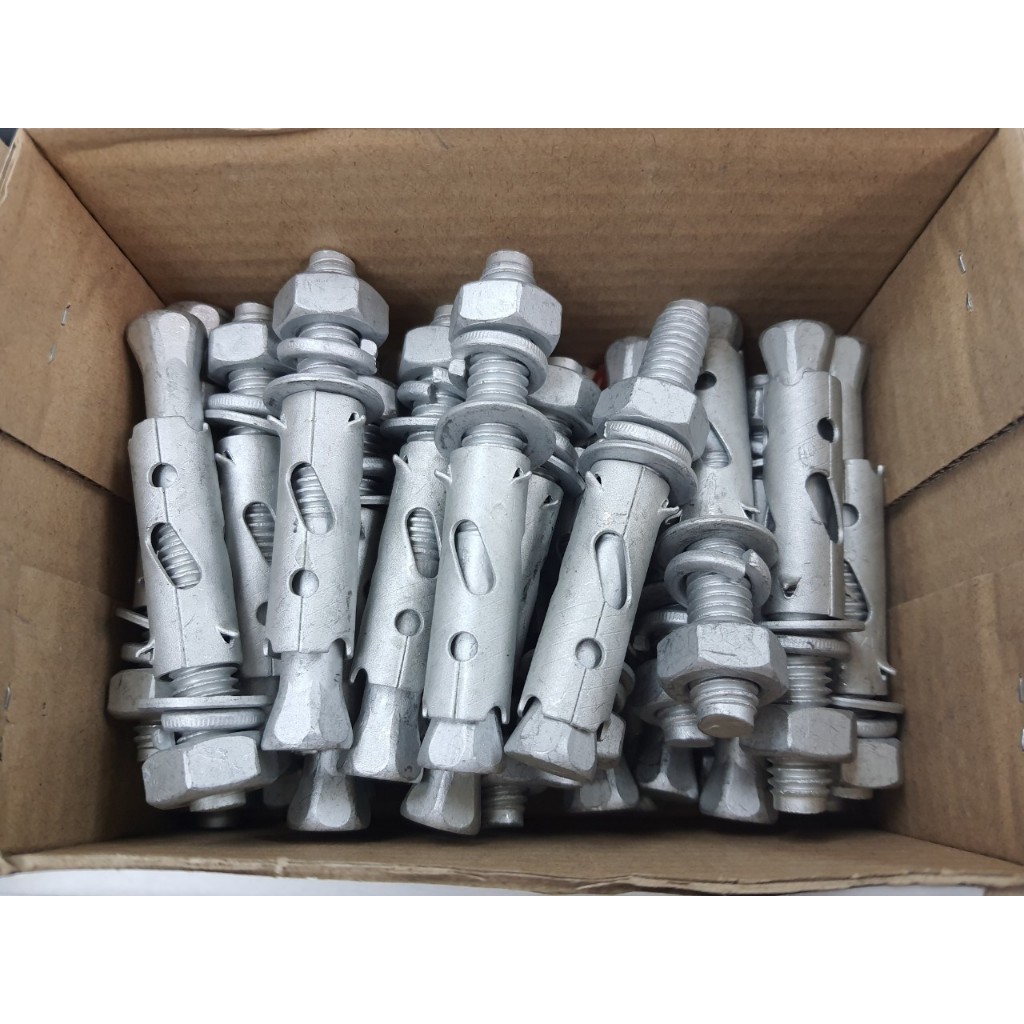 พุกเหล็ก ชุบดาโกเมท ขนาด 1/4