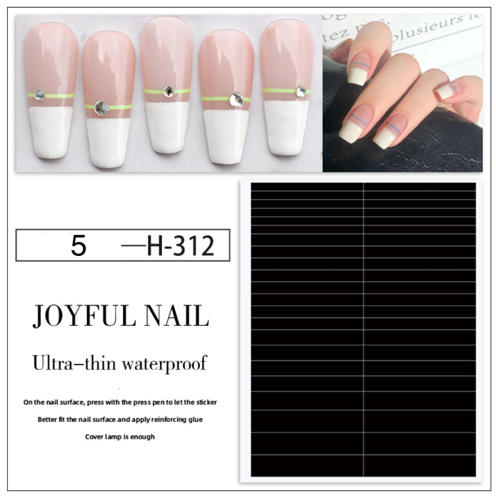 สติ๊กเกอร์เฟรนช์ปลายเล็บ คั่นลายเล็บ สติ๊กเกอร์เฟร้นท์แต่งปลายเล็บ - รูปที่ 4