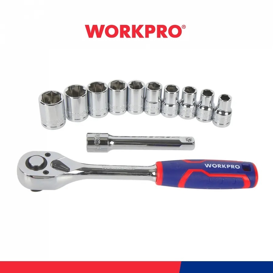 WORKPRO ชุดประแจบล็อค 6 เหลี่ยม ½” 12ชิ้น (CR-V) รุ่น WP202558