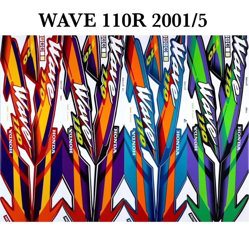 Zumoสติ๊กเกอร์ Wave110 เวฟ110 ปี2000 รุ่น5 ( สีสด เคลือบเงาแท้ )