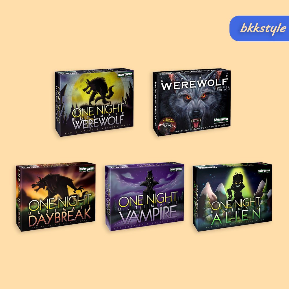 การ์ดเกม One Night Ultimate Werewolf หนึ่งคืนปริศนาเกมล่ามนุษย์หมาป่า 📌 พร้อมส่ง