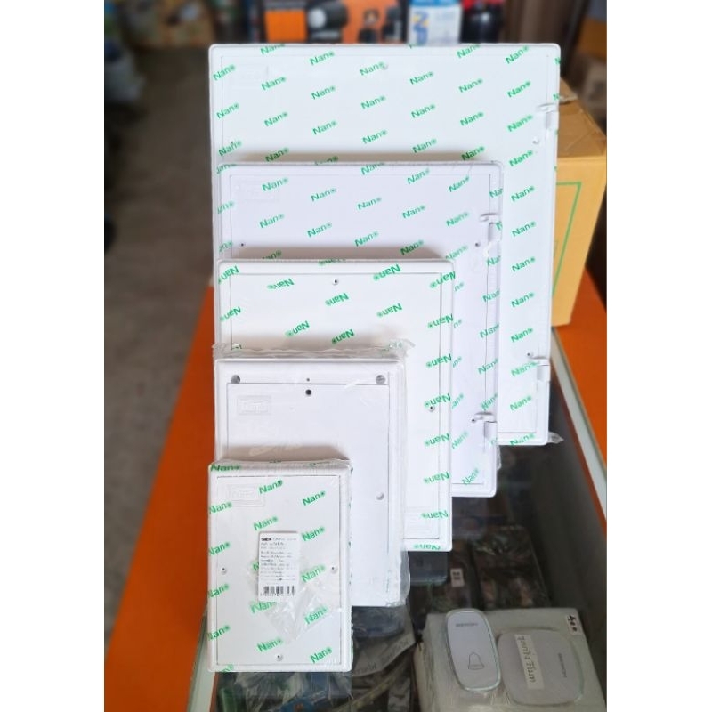 NANO แผงไฟพลาสติกABS สีขาว Nano-301,302, ราคาต่อสินค้า1ชิ้น