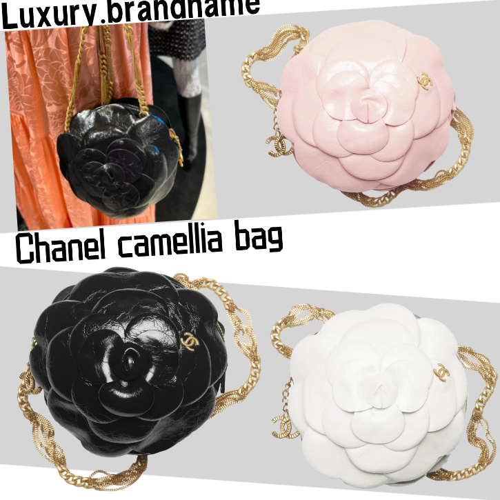 ชาแนล Camellia/Chanel/ผู้หญิง/กระเป๋าราตรี/กระเป๋าถือ/สไตล์ใหม่