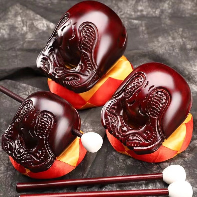 ﺴเครื่องดนตรีพุทธไม้ปลาชุดของใช้ในครัวเรือนสวดมนต์ไม้เนื้อแข็งปลาไม้เครื่องดนตรีตีบูชาพระพุทธรูปด้วยปลาไม้ลัทธิเต๋าการทำ