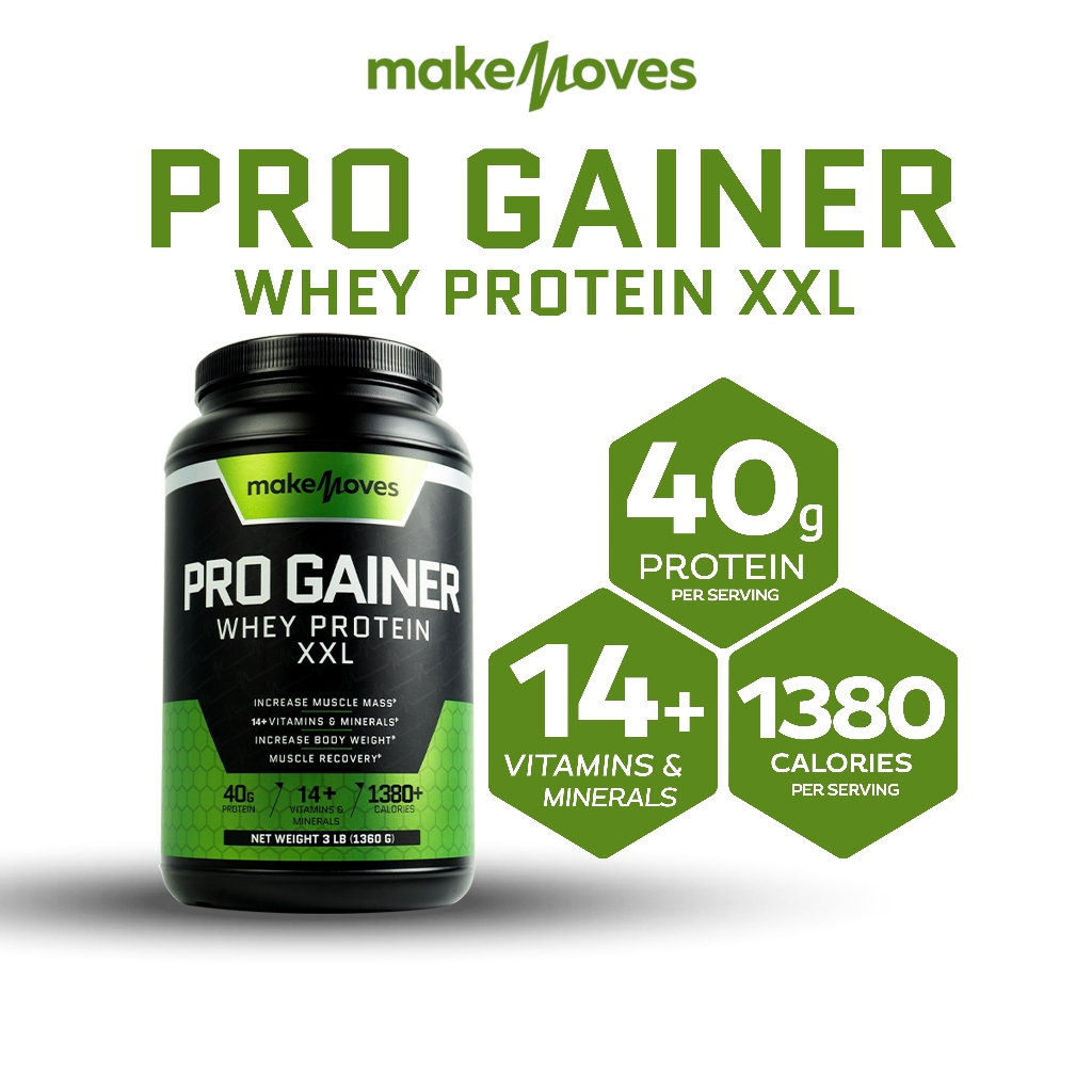 ซื้อ Pro Gainer Whey Protein MakeMoves โปรตีนเพิ่มน้ำหนัก