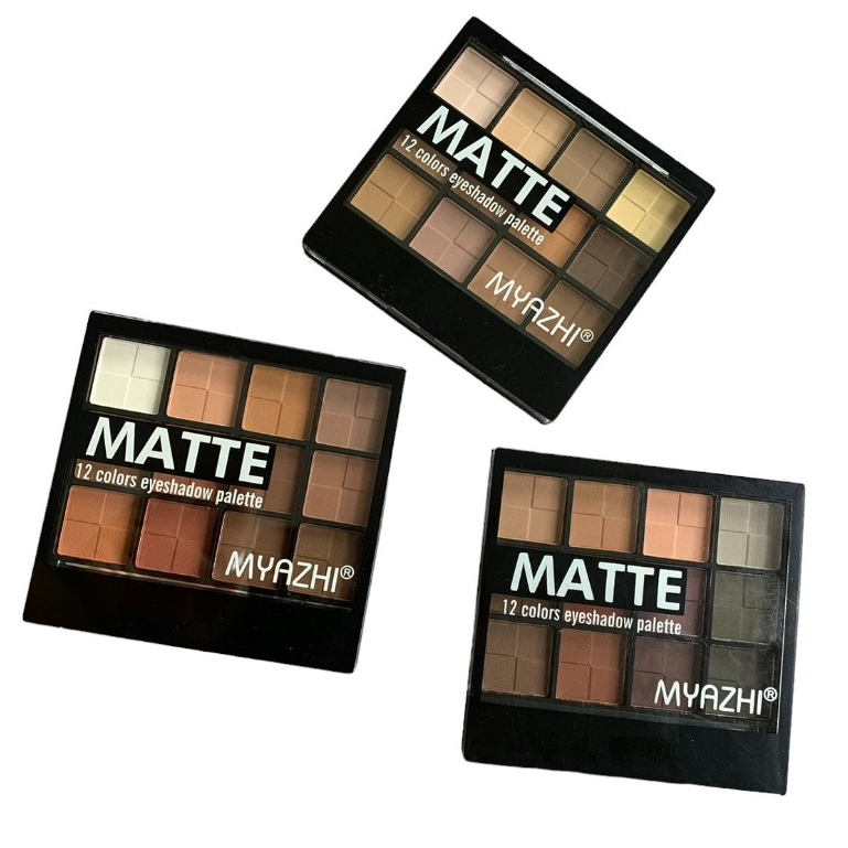 อายแชโดว์โทนนู้ดน้ำตาล MY AZHI Matte 12 Clors Eyeshadow Palette  เนื้อแมท No.MY2017