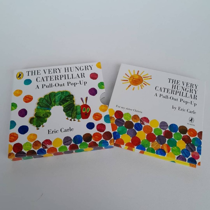 หนังสือ the very hungry caterpillar a pull-out pop-up ***เล่มเล็ก** หนอนจอมหิว ป๊อปอัพ eric carle must read แนะนำ