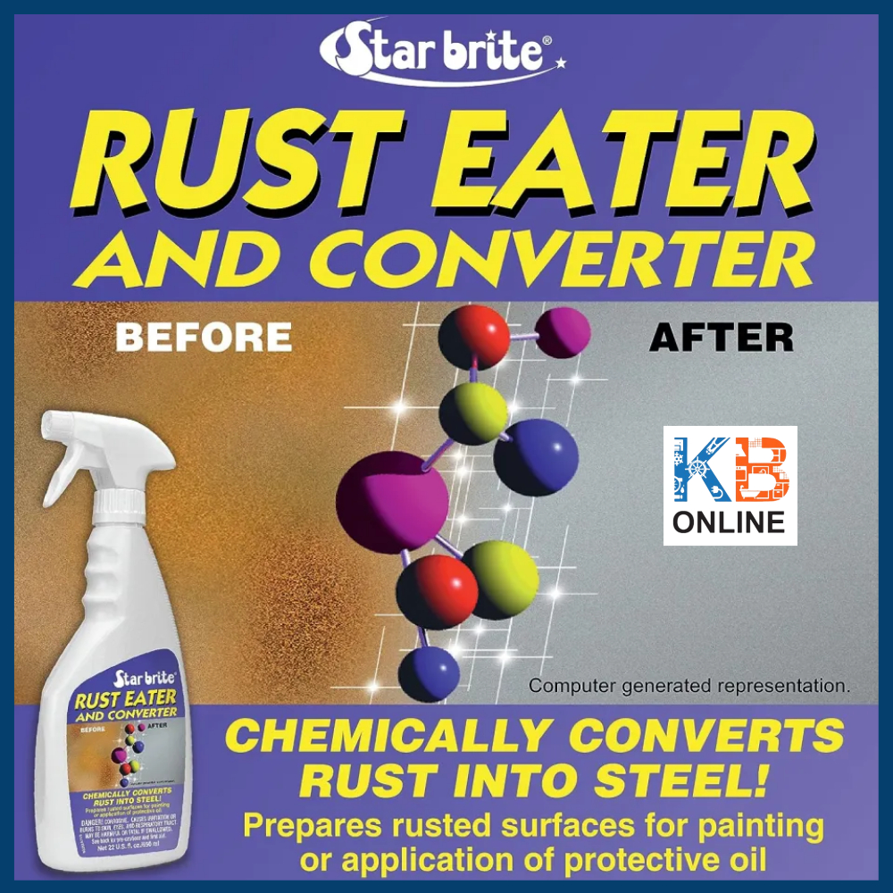 STAR BRITE สปรย์ น้ำยากำจัดสนิม 92322 น้ำยาแปรสภาพสนิม ชนิดเป็นกรด Rust Eater & Converter SPRAY 650M