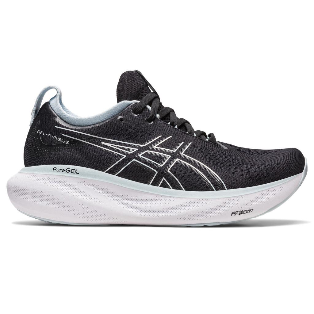 ASICS : 1012B356.003 GEL-NIMBUS 25 WOMEN RUNNING ผู้หญิง รองเท้าวิ่ง ของแท้  BLACK/REBORN BLUE