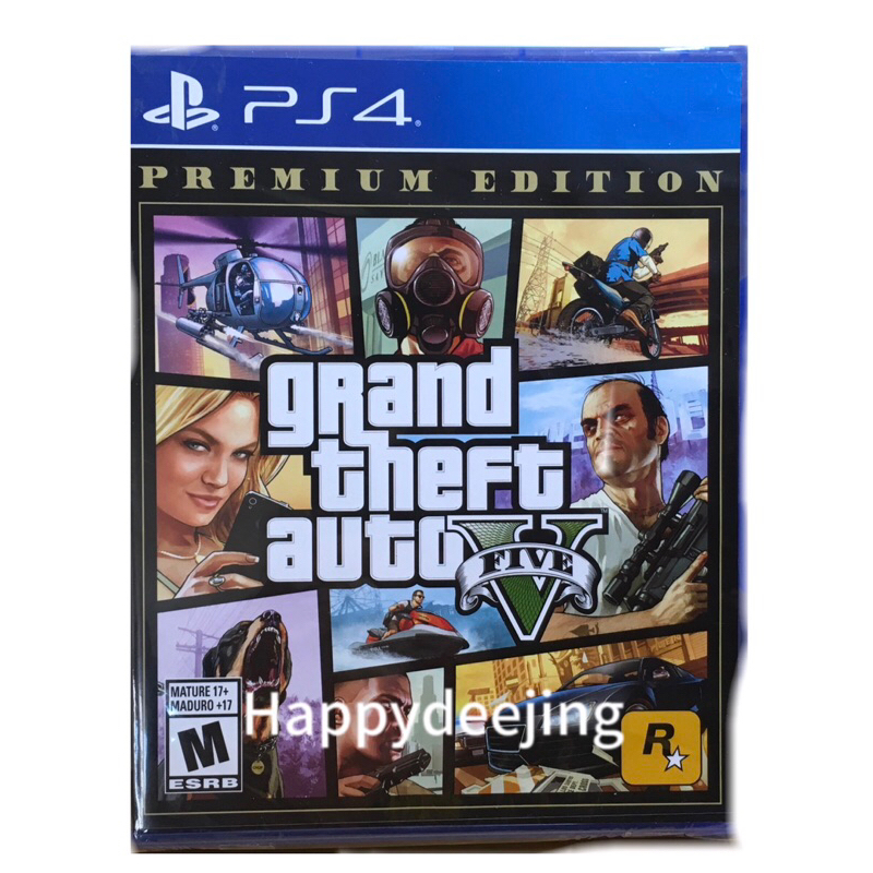 แผ่นเกม Grand Theft Auto GTA V 5 Five Premium Edition PS4 มือสอง All Zone สภาพดี กรีดซีน