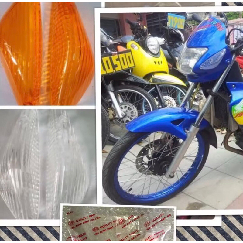 ฝาไฟเลี้ยวหน้า+ยางรอง Sonic ตัวเก่า 2000-2003 (ซ้าย-ขวา) 1 คู่ (ฝาไฟเลี้ยวหน้าโซนิคตัวเก่า 1 คู่ (HMA) เกรดA