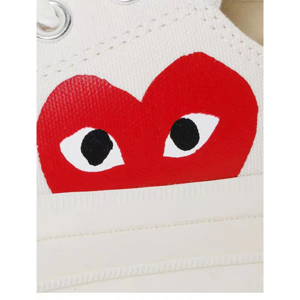 ของแท้ 100%CDG Play X Converse Chuck Taylor All Star 1970s สหพันธ์สินค้ารองเท้าผ้า