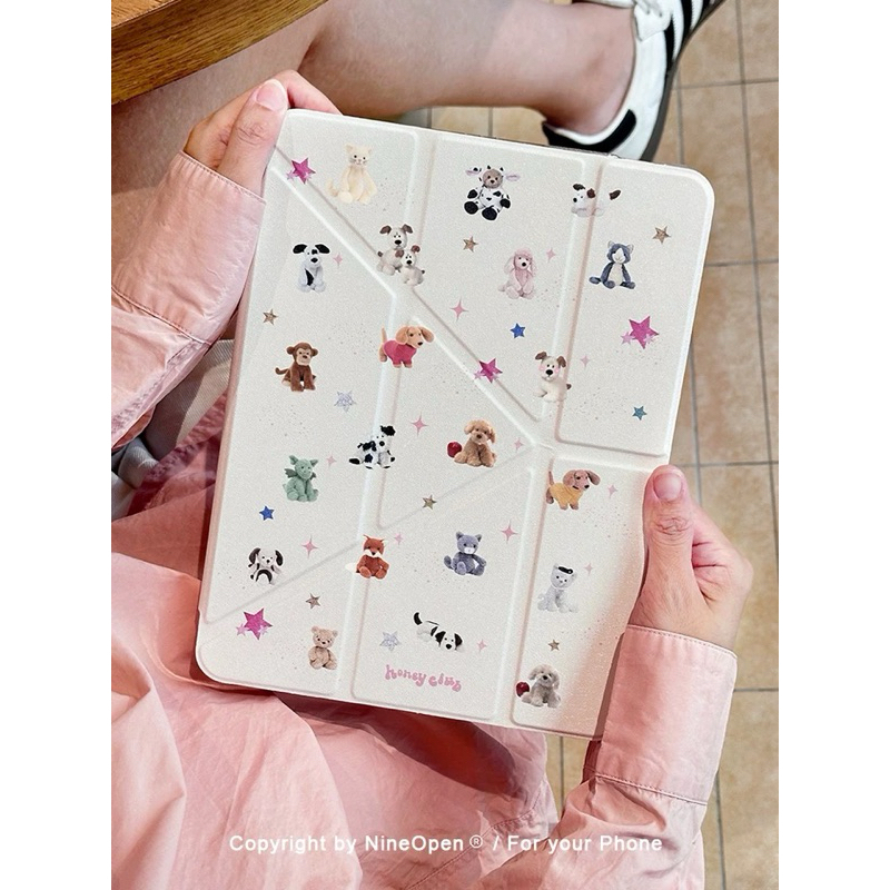 เคสไอแพด Nineopen honey club for ipad **พับได้หลายมุม แท้100% | Nineopen case ipad