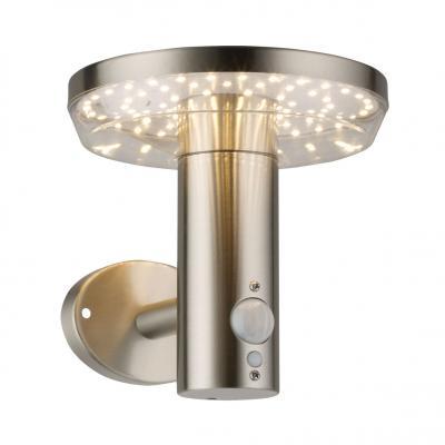 LUZINO โคมไฟกิ่งภายนอกโซลาร์เซลล์ Motion Sensor 5W WW LUZINO รุ่น KH 1960AWU-SS สีสเตนเลส