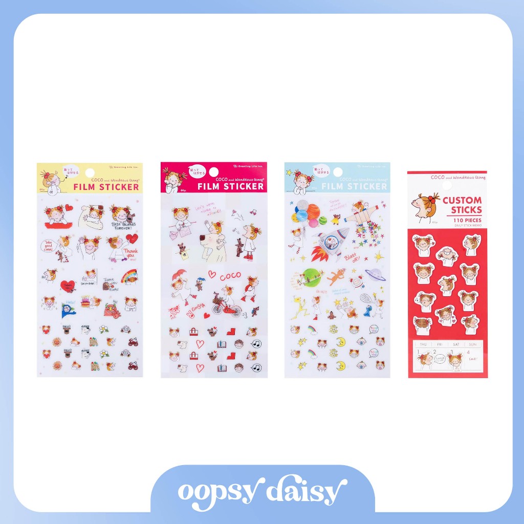 [พร้อมส่ง/ของแท้] Coco and Wondrous Gang สติกเกอร์ โคโค่ สมุดโน้ต โพสอิท Coco Chan Stationery film s