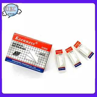 ใบมีดคัตเตอร์ รุ่น D1025 10 ใบ/หลอด SK5 สำหรับคัตเตอร์อเนกประสงค์ที่มีตัวล็อคใบมีด 2 ช่อง การันตีความคม 10 ใบ/หลอด
