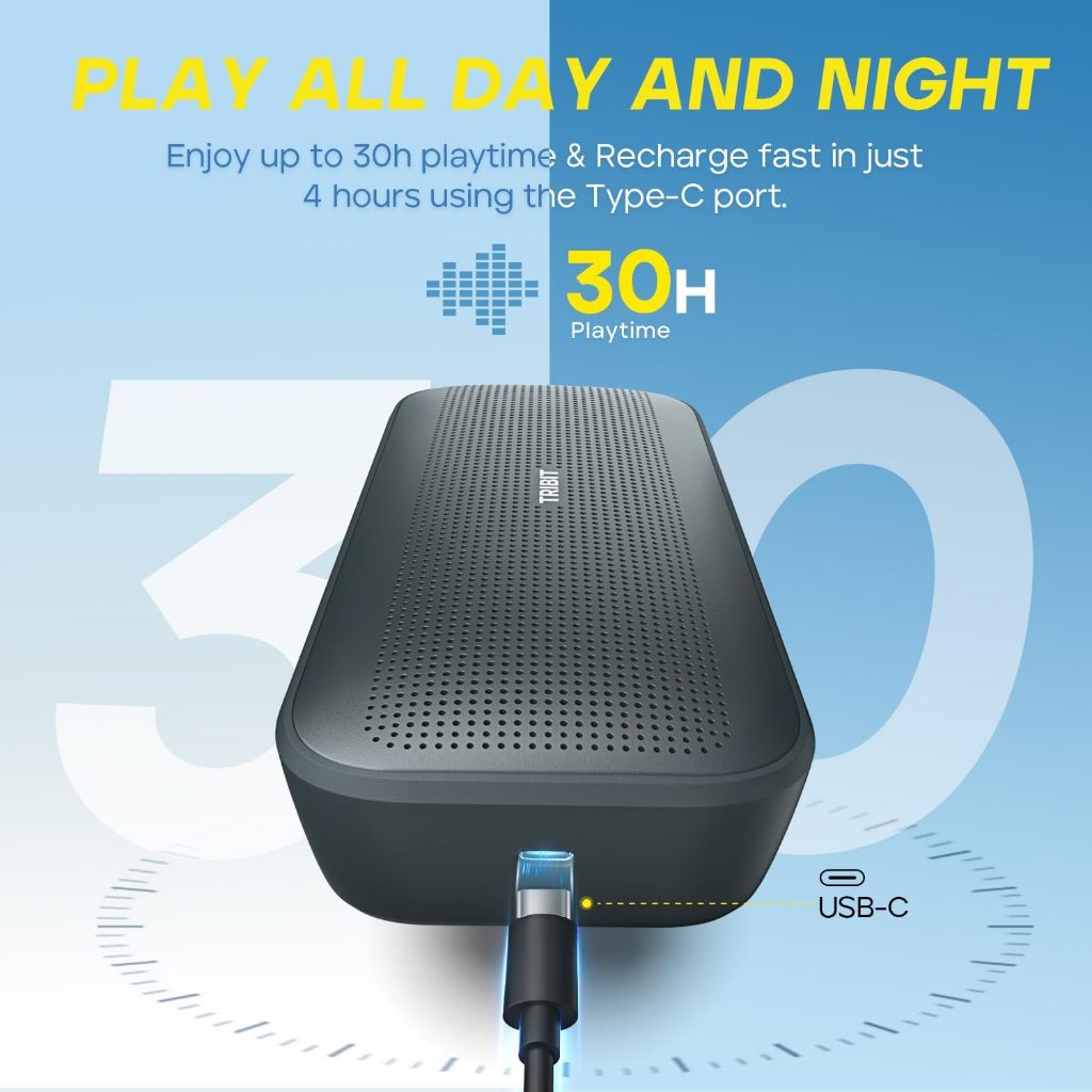 🇹🇭ประกันศูนย์ไทย 1 ปี Tribit StormBox Flow ลำโพงบลูทูธ Speaker 25W Bluetooth 5.3 IP67 XBass Tuning DSP เบสทรงพลัง ปรับEQ