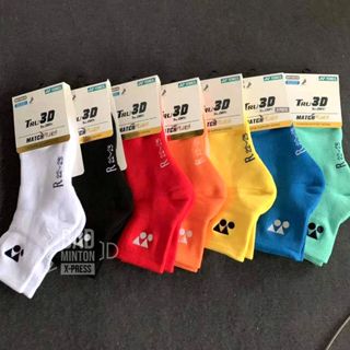 [พร้อมส่งจากไทย] ถุงเท้าแบดมินตันโยเนก Tru3D ข้อกลาง แบบนักก…